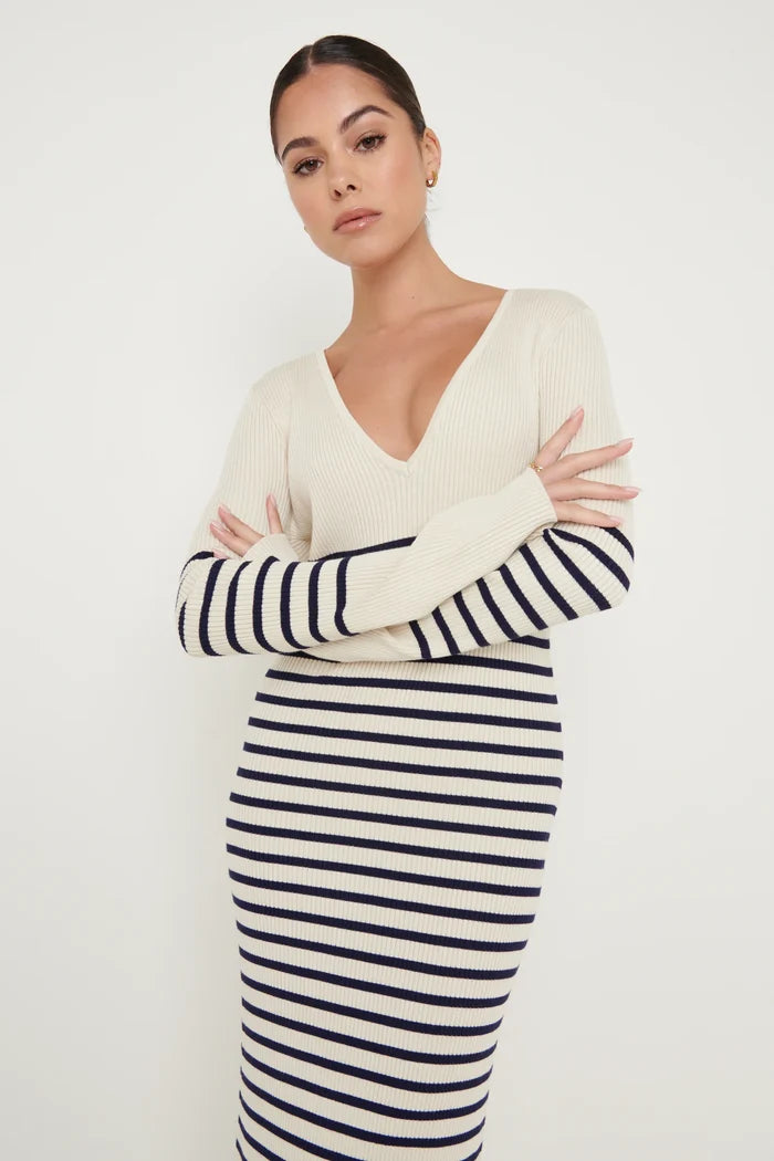 Vanessa Striped Knit Dress