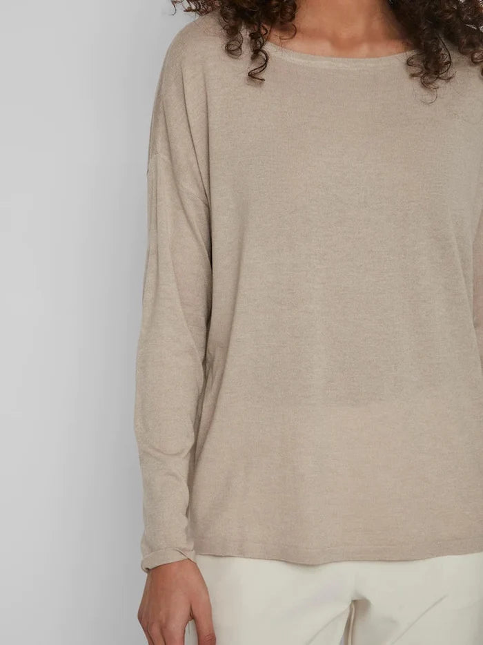 VERA KNIT TOP (NATURAL MELANGE)