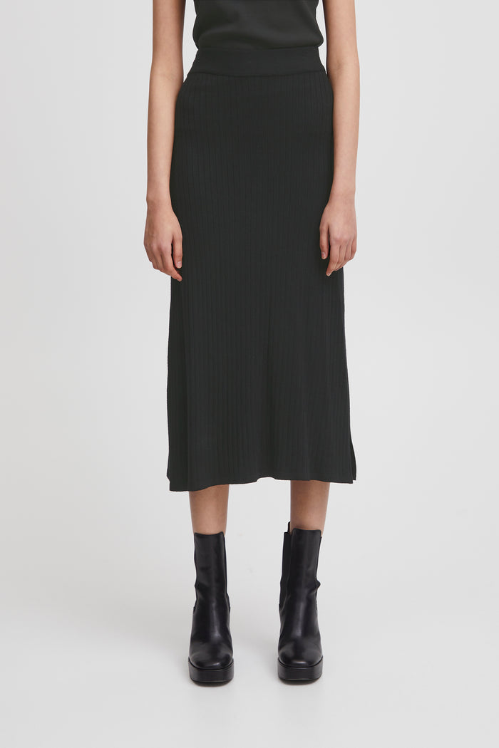 VERA MIDI SKIRT (BLACK)