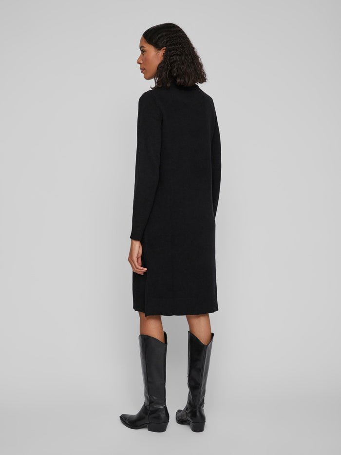 VERONICA CREW NECK MIDI DRESS (BLACK)