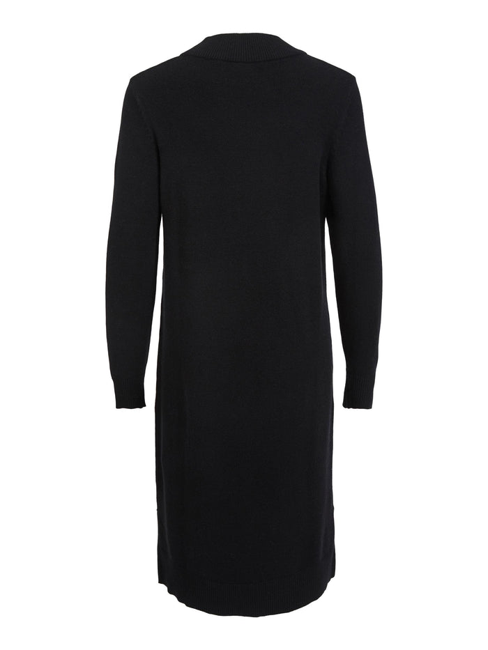 VERONICA CREW NECK MIDI DRESS (BLACK)