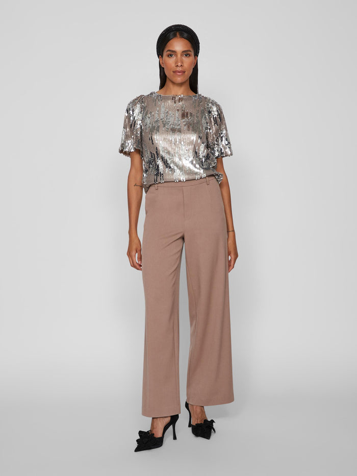 VIAMA SEQUIN TOP (SILVER)