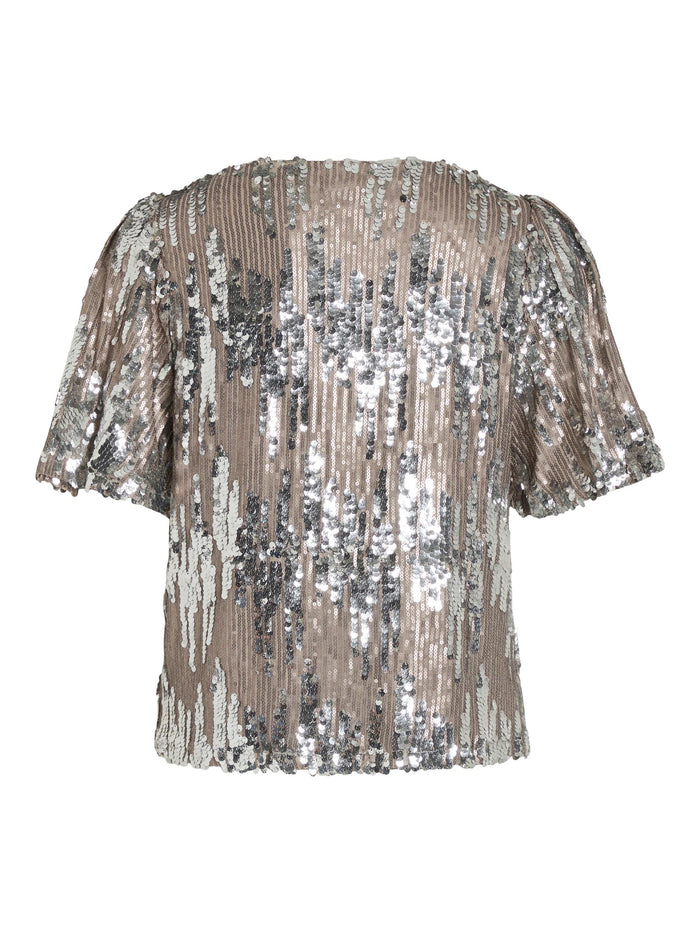 VIAMA SEQUIN TOP (SILVER)