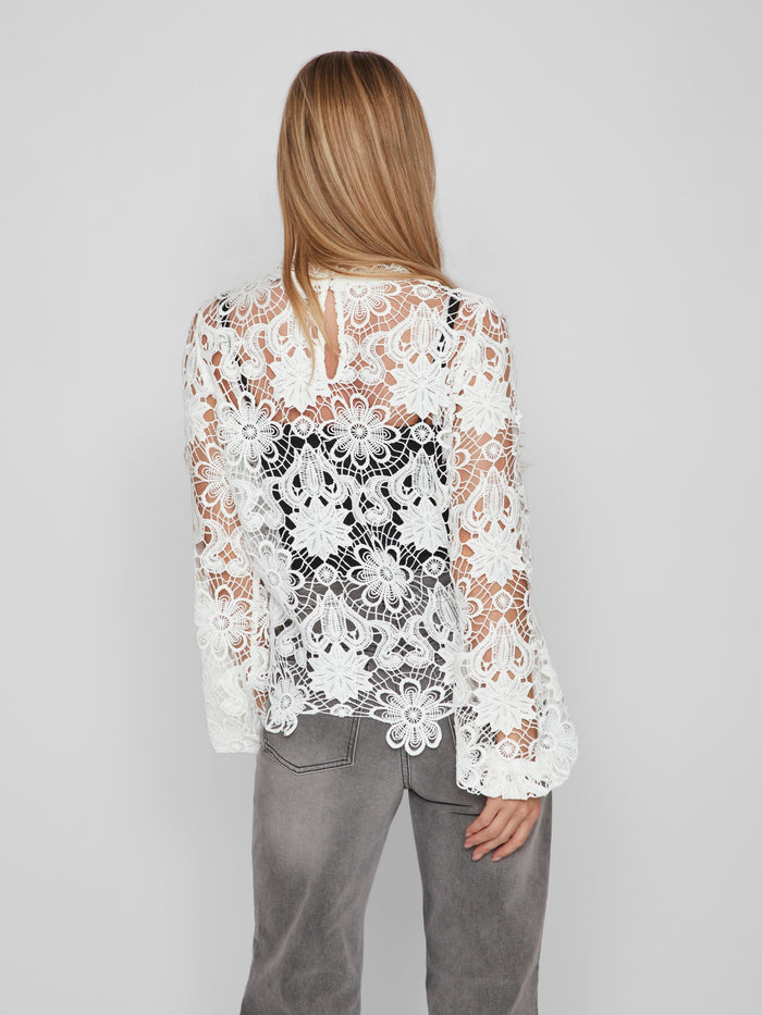 VIDA L/S LACE TOP (CLOUD DANCER)