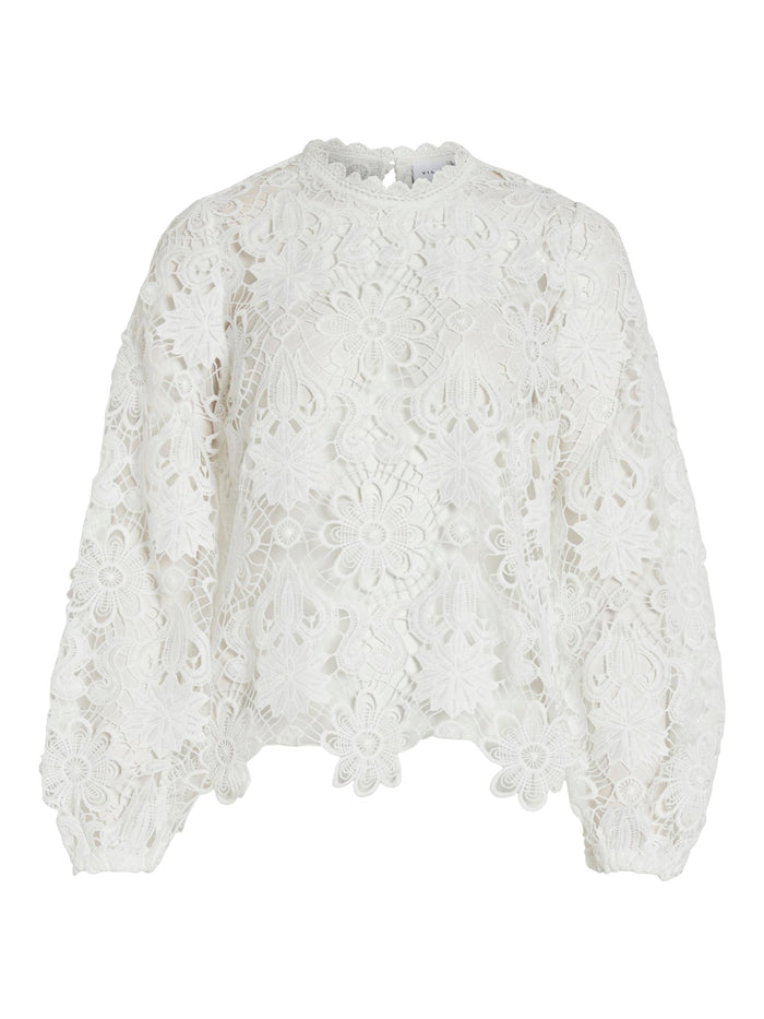 VIDA L/S LACE TOP (CLOUD DANCER)