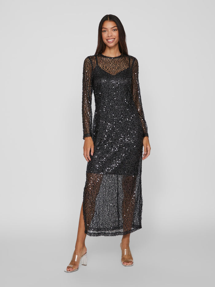 VIDANCE SEQUIN MAXI DRESS (BLACK)