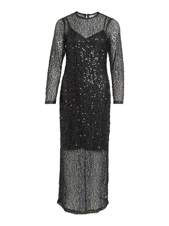 VIDANCE SEQUIN MAXI DRESS (BLACK)