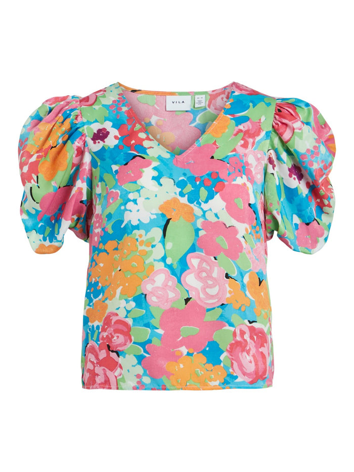 Vidolina V-Neck Top (Floral)