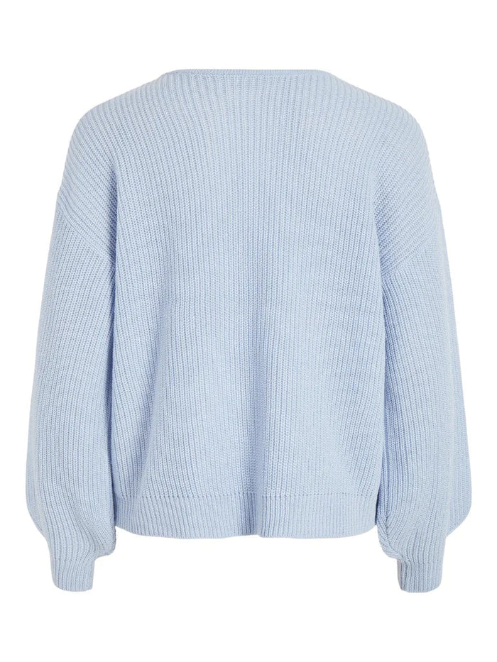 Viena V-Neck Lace Top (Blue Kentucky)