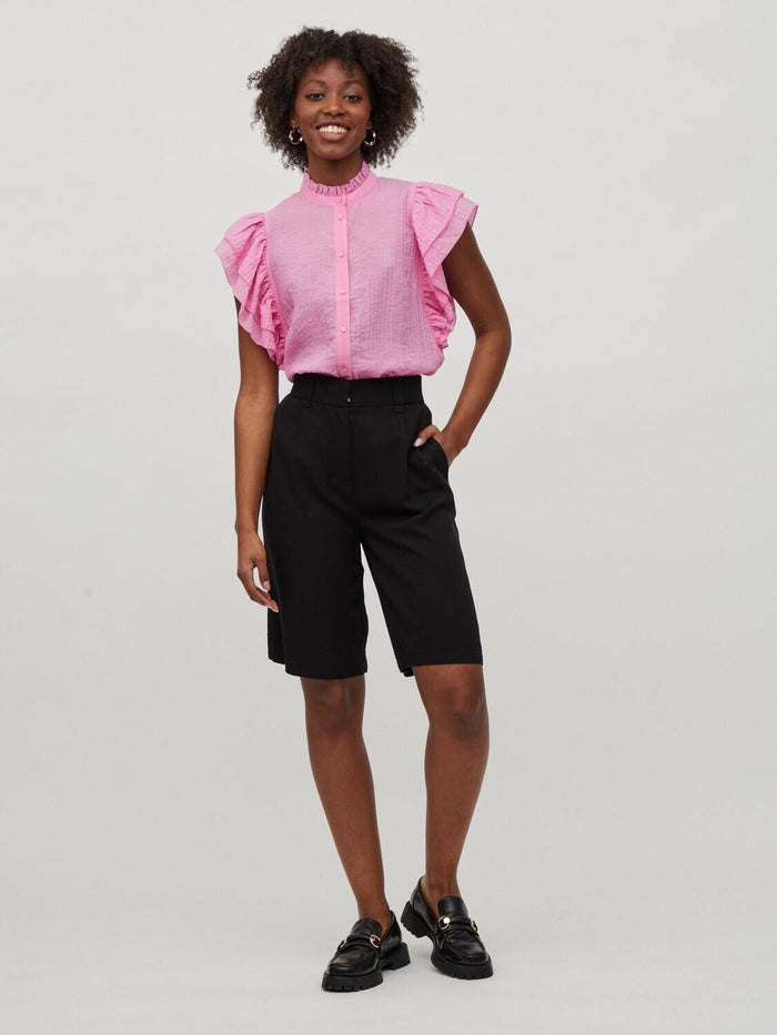 Vinillie Flounce Shirt (Pink)