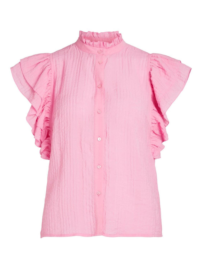 Vinillie Flounce Shirt (Pink)