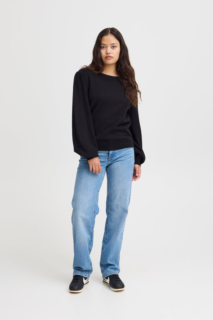 Virelle Boatneck Jumper (Black)