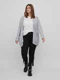 Viril Open Knit Cardigan (Light Grey Melange)