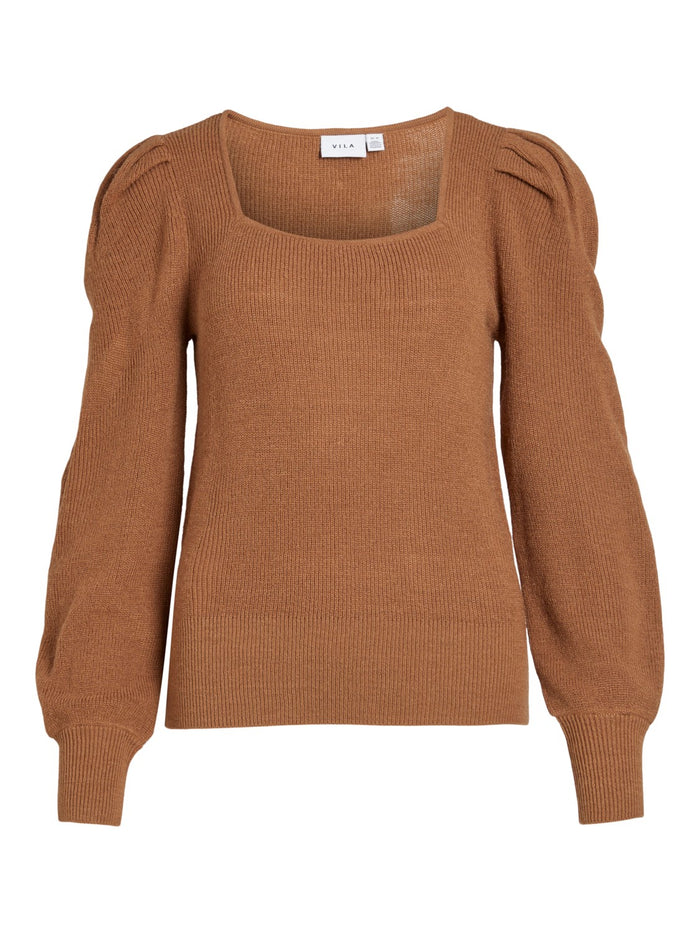 Visee Square Neck Top (Toasted Coconut)