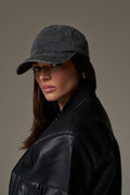 WASHED REVERSE COPYRIGHT CAP - WASHED BLACK