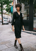 WENDY BUTTON DOWN DRESS (BLACK)