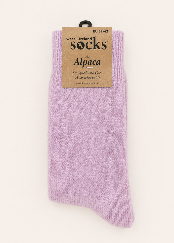 West of Ireland Alpaca Socks | Pink