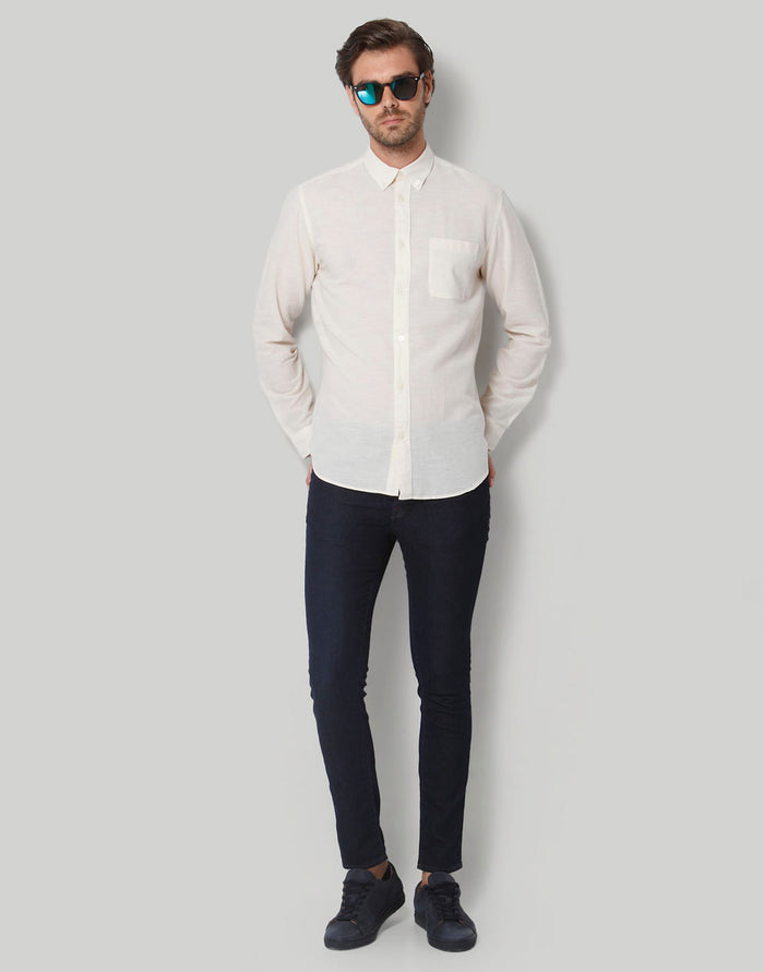 White Full Sleeves Shirt
