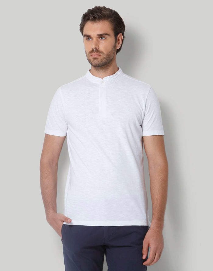 White Henley T-Shirt