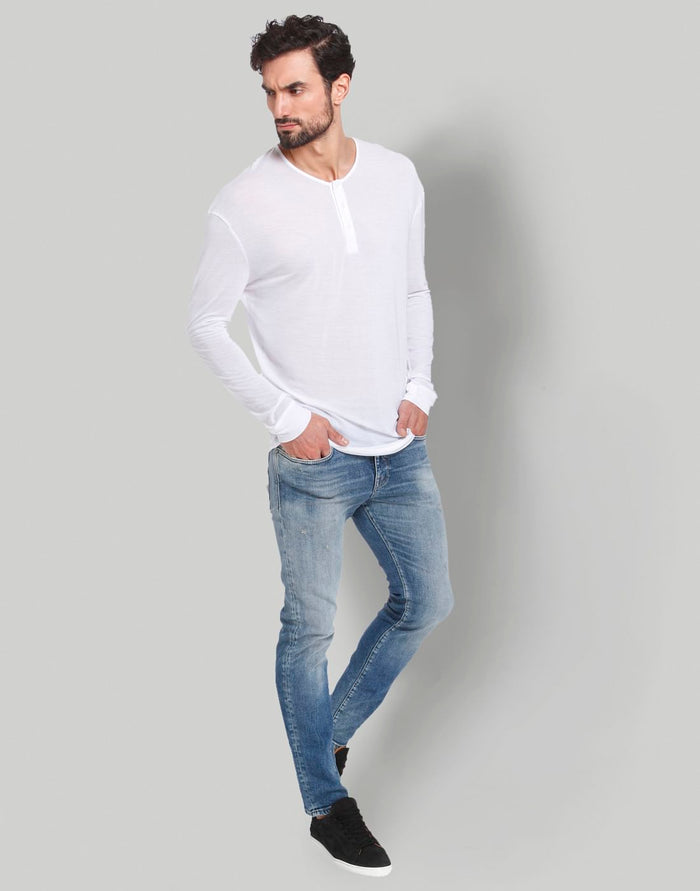 White Henley T-Shirt