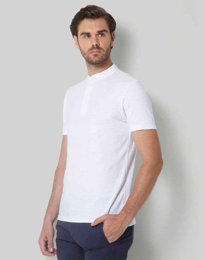 White Henley T-Shirt