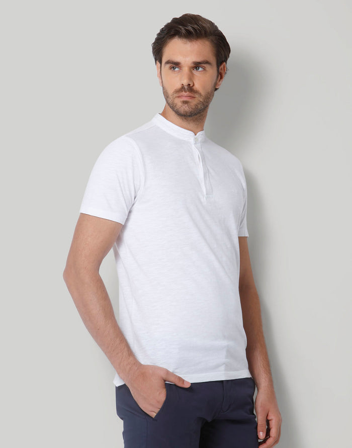 White Henley T-Shirt