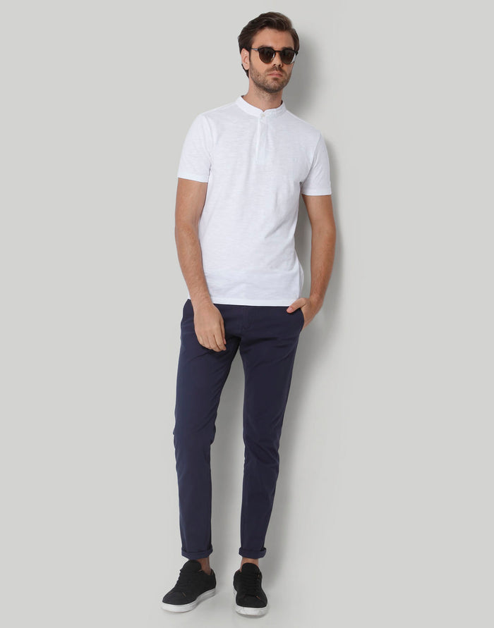 White Henley T-Shirt