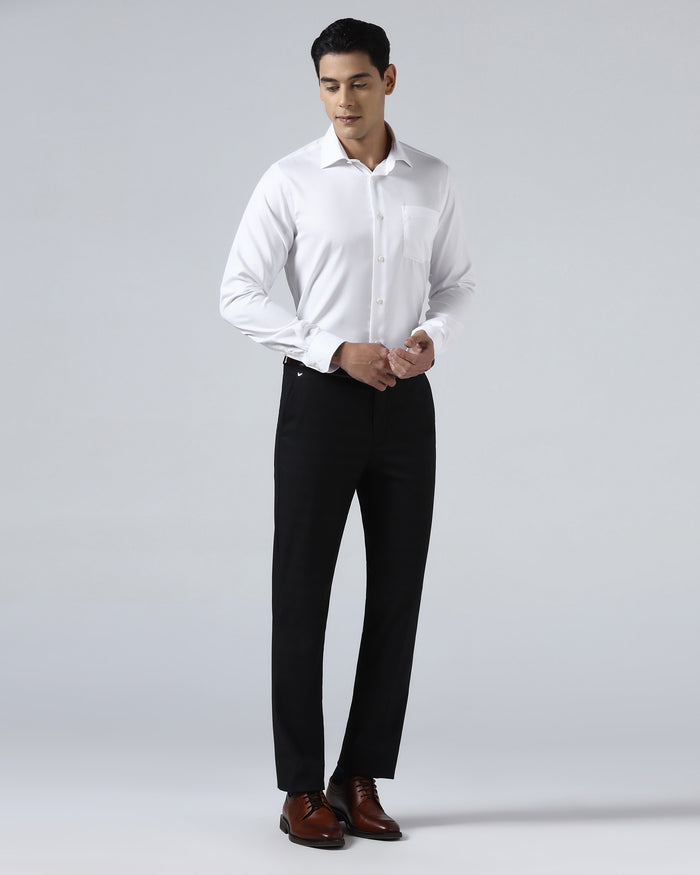 White Non Iron Textured Shirt - P31
