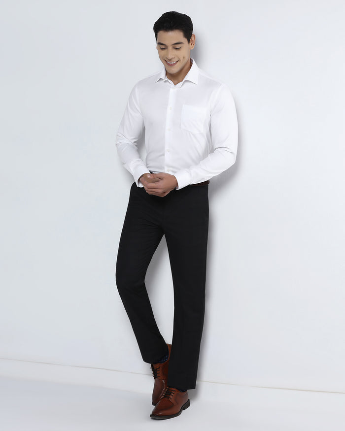 White Non Iron Textured Shirt - P31