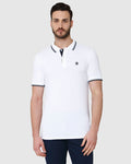 White Polo Neck T-Shirt