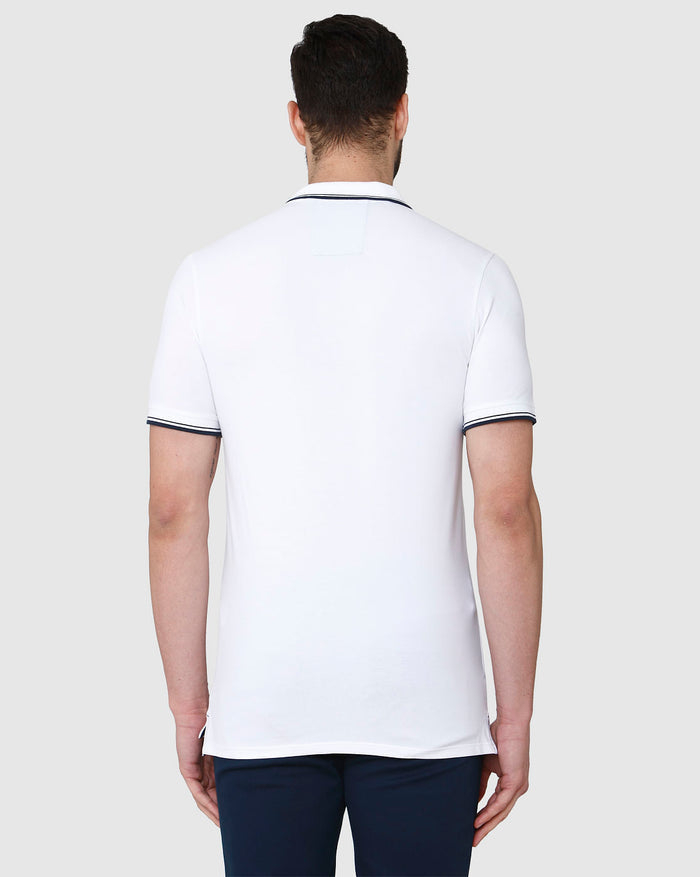 White Polo Neck T-Shirt