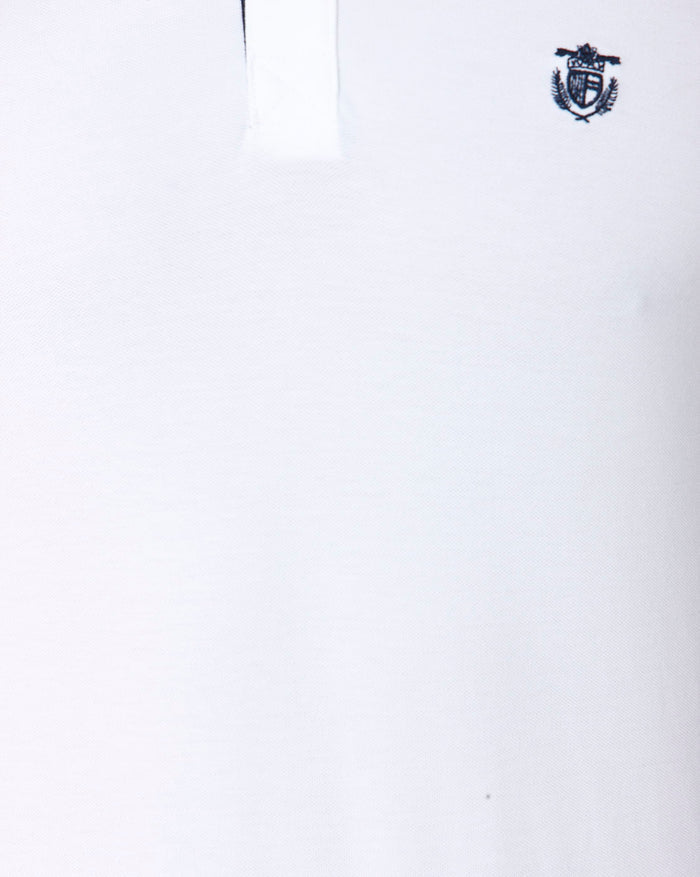 White Polo Neck T-Shirt