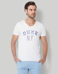 White Printed Crew Neck T-Shirt