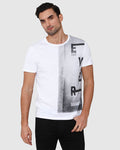 White Printed Crew Neck T-Shirt