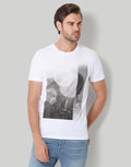 White Printed Crew Neck T-Shirt