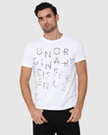 White Printed Crew Neck T-Shirt