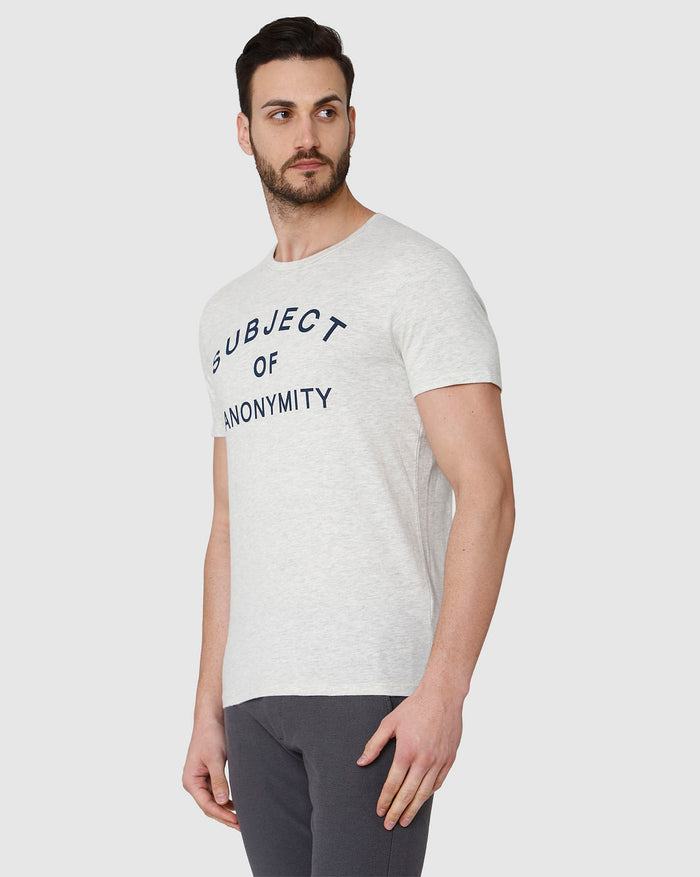 White Printed Crew Neck T-Shirt