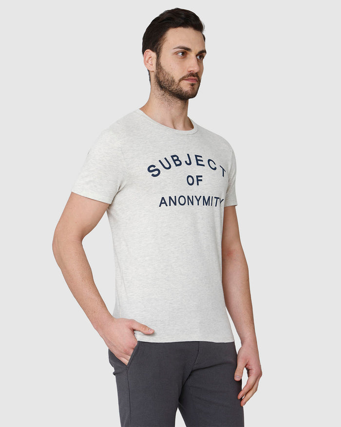 White Printed Crew Neck T-Shirt