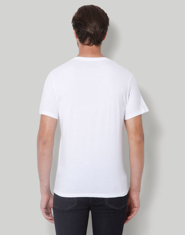 White Printed Crew Neck T-Shirt