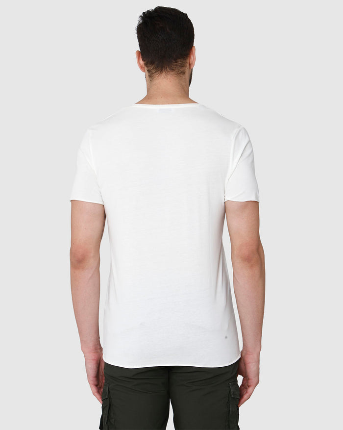 White Printed Crew Neck T-Shirt
