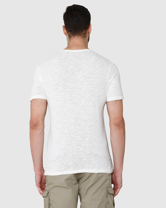 White Printed Crew Neck T-Shirt