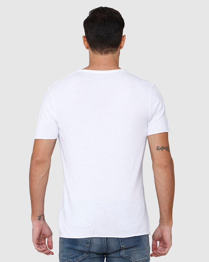 White Printed Crew Neck T-Shirt