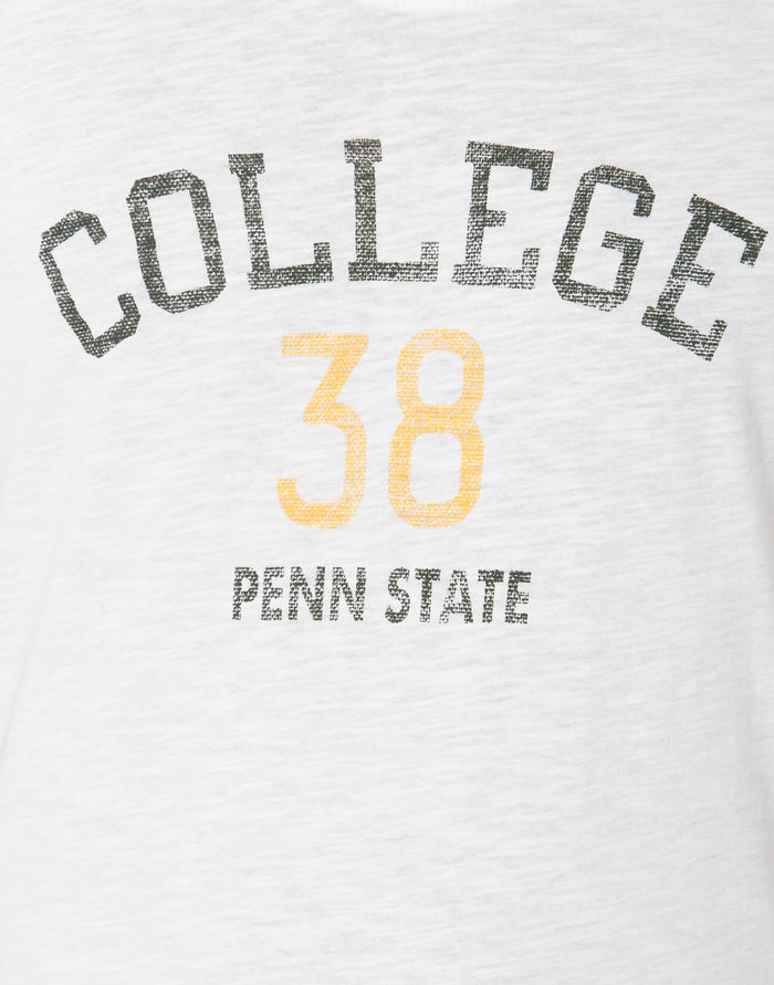 White Printed Crew Neck T-Shirt