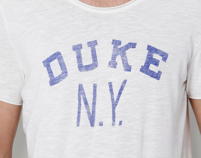 White Printed Crew Neck T-Shirt