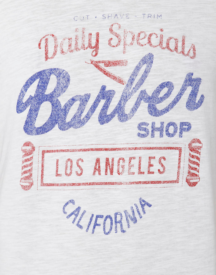 White Printed Crew Neck T-Shirt