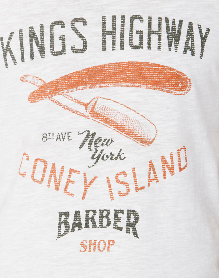 White Printed Crew Neck T-Shirt