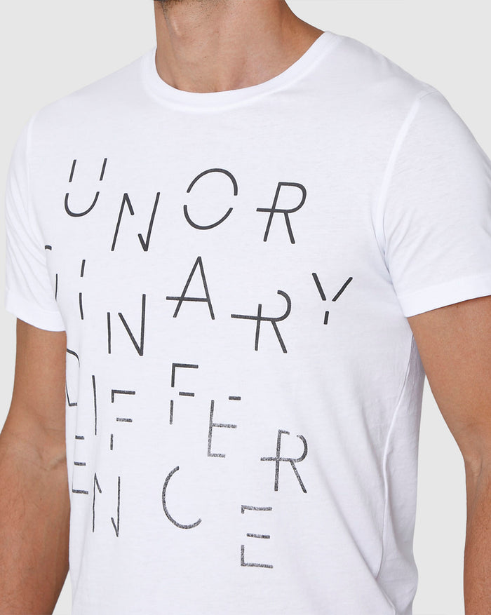White Printed Crew Neck T-Shirt