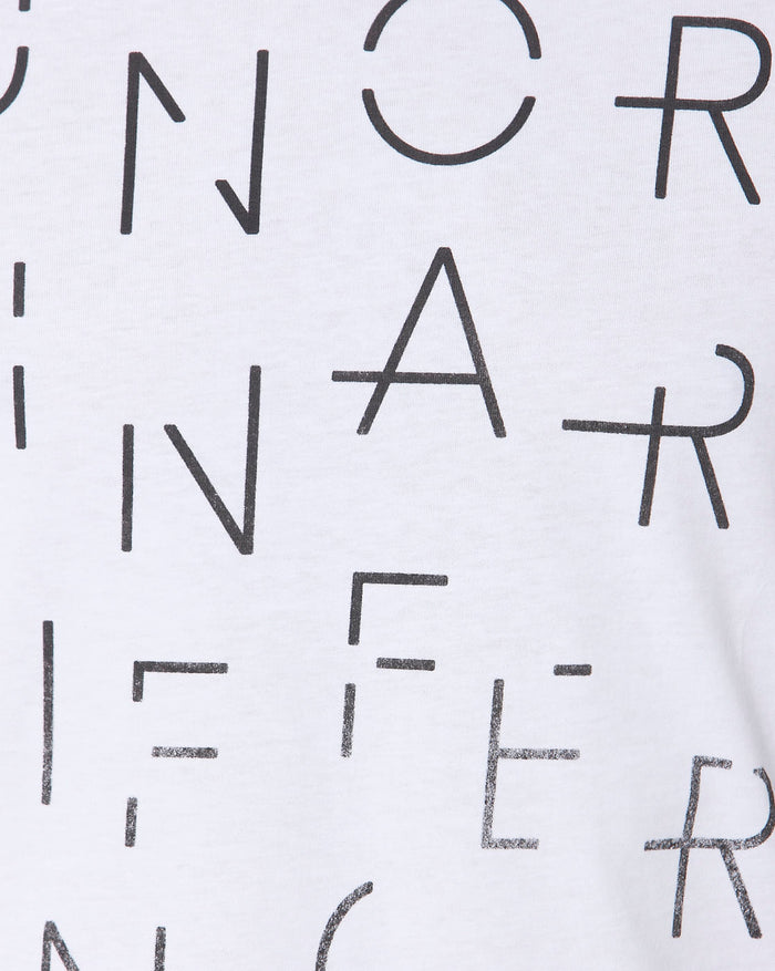 White Printed Crew Neck T-Shirt