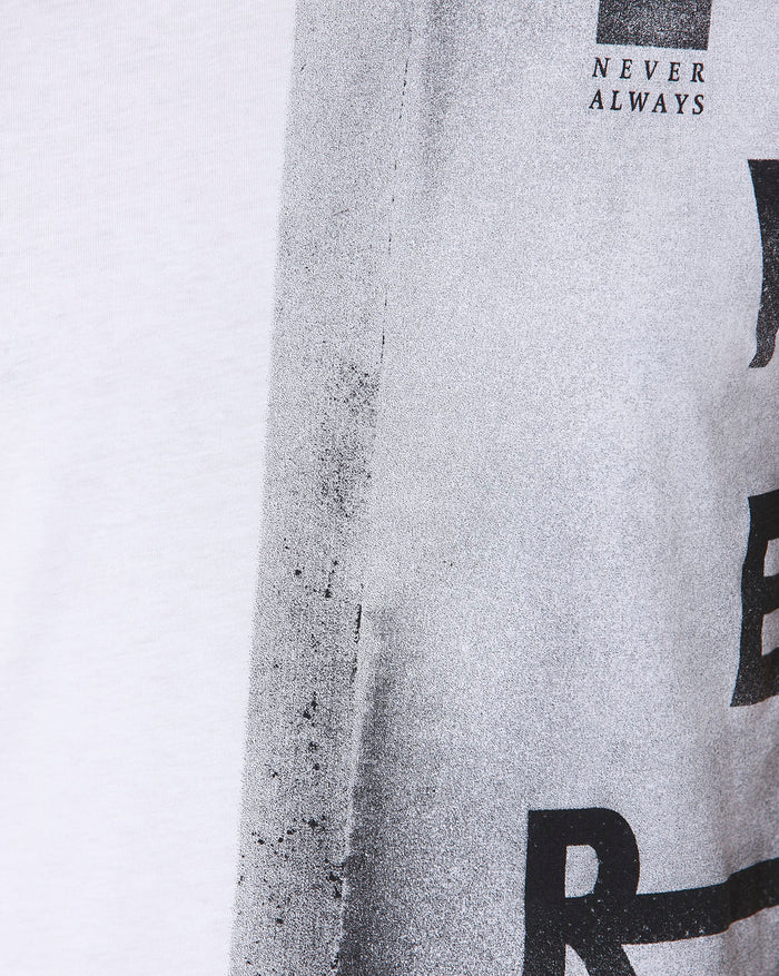 White Printed Crew Neck T-Shirt