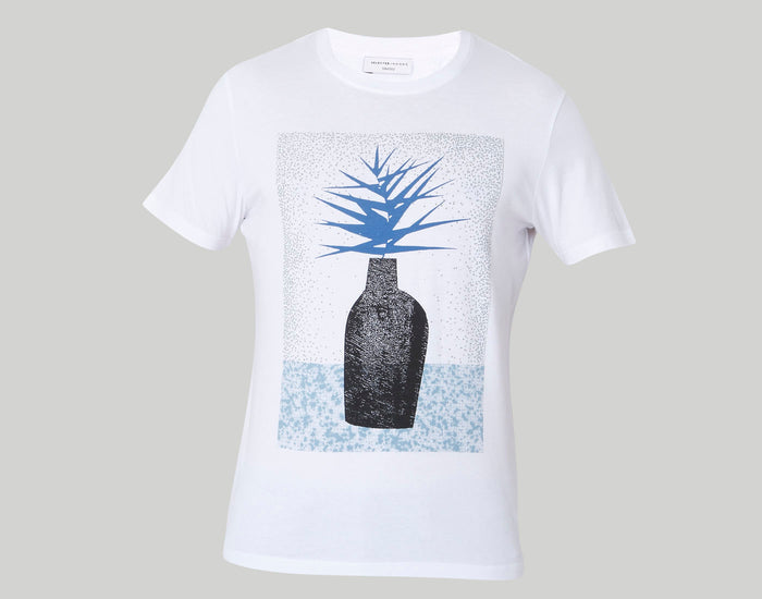 White Printed Crew Neck T-Shirt
